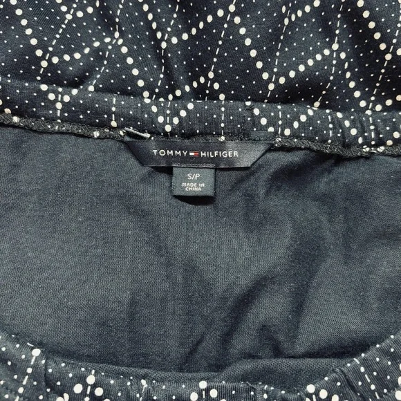 Tommy Hilfiger, Navy Blue Polka Dot Chevron Skirt, Small - Picture 4 of 8